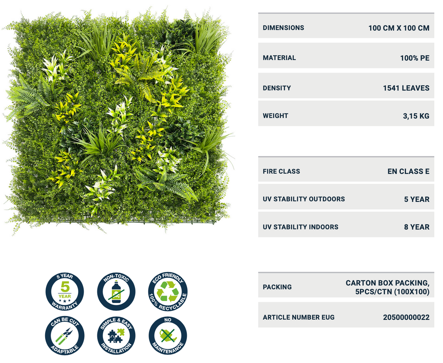 SIEPE ARTIFICIALE BOTANIC A - B - C