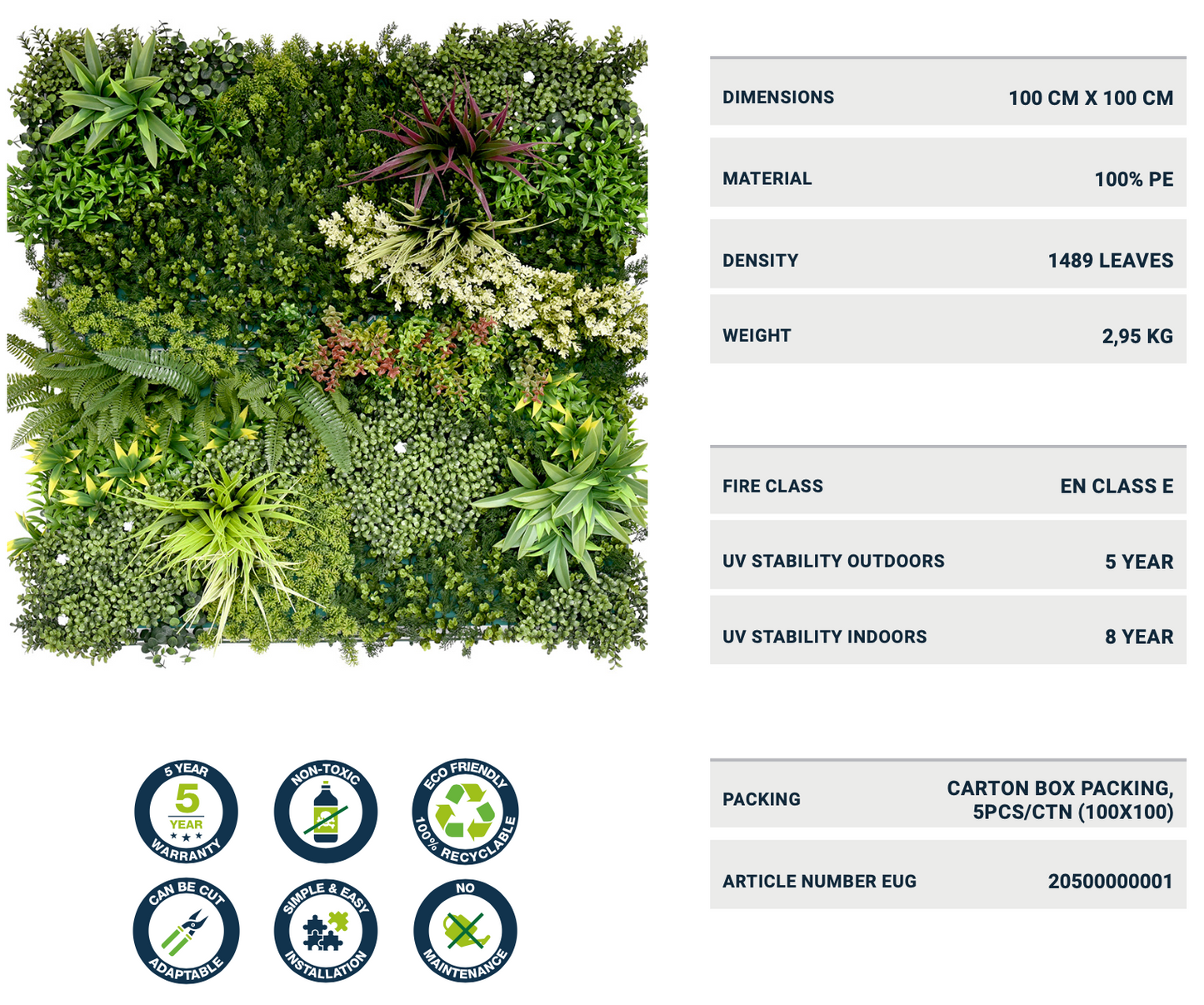 SIEPE ARTIFICIALE MIX COLORATO A - B - C